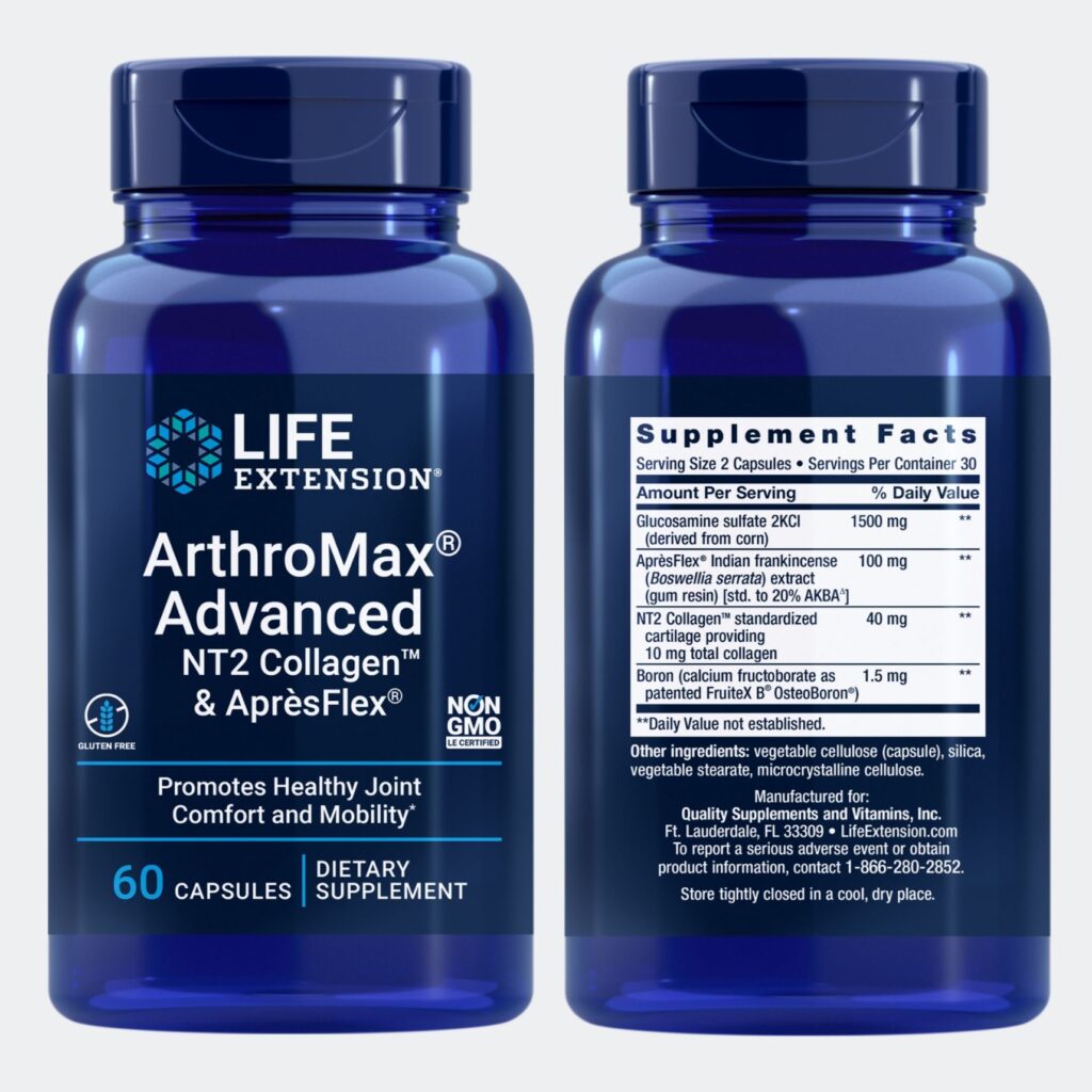 Buy ArthroMax® Advanced with NT2 Collagen™ & AprèsFlex® and save 5% with Life Extension Europe discount code 60226295
