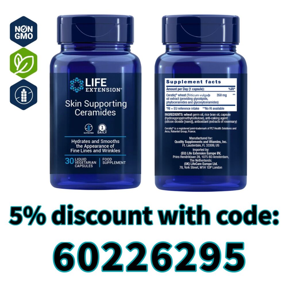 Skin Supporting Ceramides, EU from lifeextensioneurope.com. Save 5% with Life Extension Europe discount code 60226295