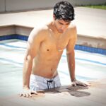 Man with a flat stomach