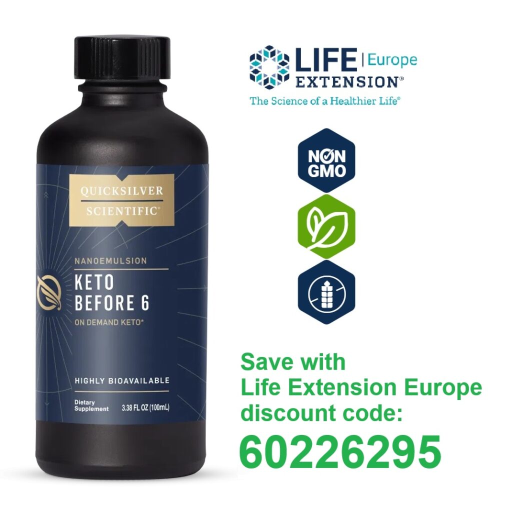 Save when buying Keto Before 6® with Life Extension Europe discount code 60226295