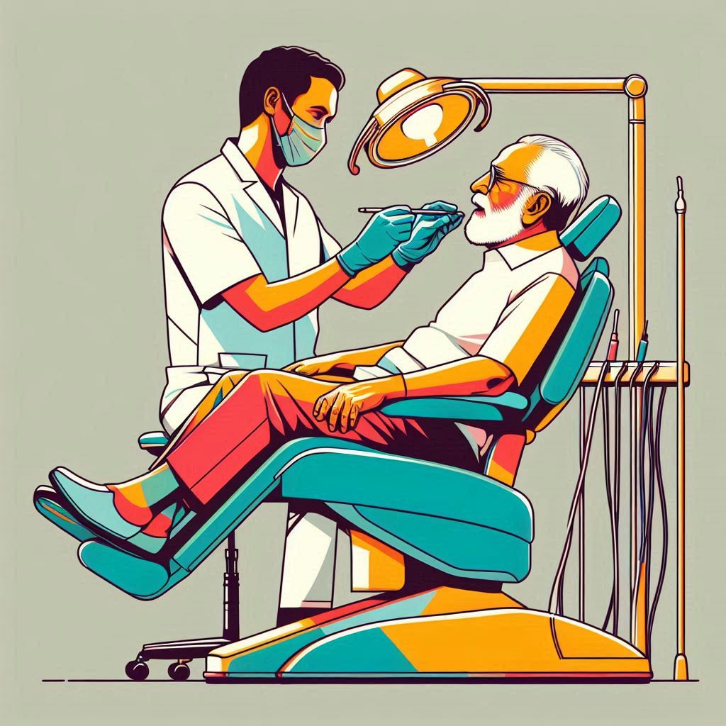 senior man dentist