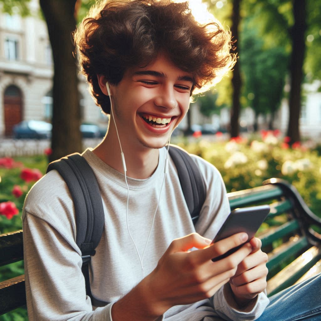 teen using tiktok