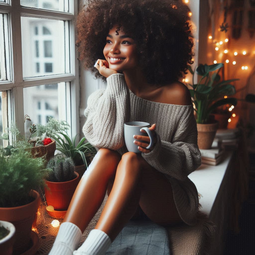 woman smiling